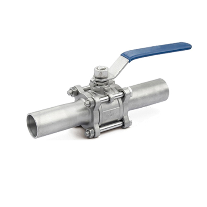 3 Pieces 1/4' TO 4' Stainless Steel Ext.Butt Weld Ball Valve